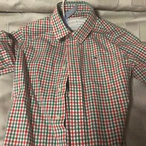 Vineyard vines boys Christmas plaid shirt